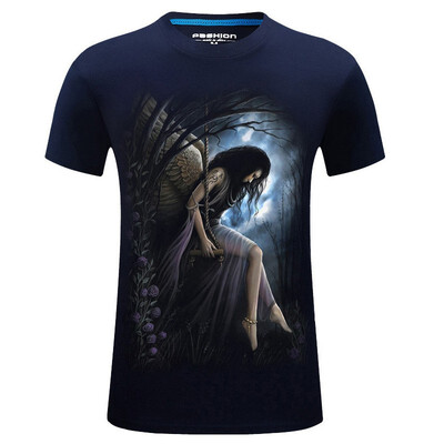 

Hot Sale Mens Fashion 3d T Shirt Homme Skull Printed O-neck Short Sleeve Cotton tshirt Street Wear Hip Hop Tees Plus Size -6xl