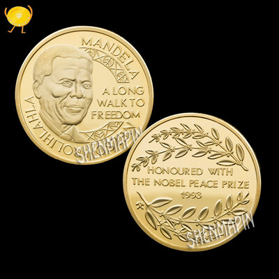 

South African Father" Prime Minister Mandela Commemorative Coins greatest South Africans challenge gold-plated silver coins