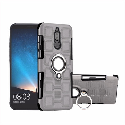 

SHS Phone Case For Huawei Mate 10 LiteMaimang 6Nova 2IHonor 9I Luxury Armor Ring Bracket Silicon TPU Lattice texture