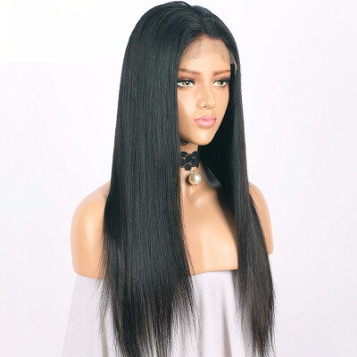 

9A Silky Straight Full Lace Human Hair Wigs Straight Brazilian Virgin Hair Wigs with Baby Hair 130 Density Lace Wigs10-26inches