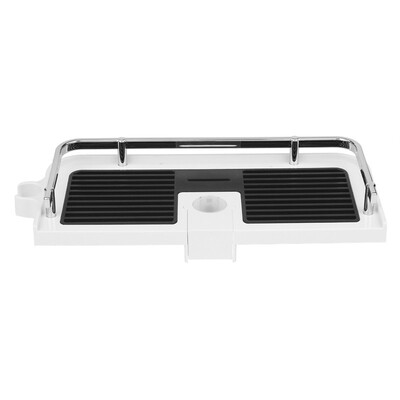 

UpperX Rectangle Bathroom Shelves Shower Storage Rack Holder Shampoo Tray Bathroom Shelves Single Tier Shower Head Holder