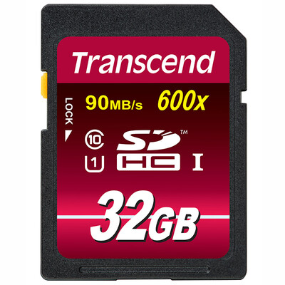 

Карта памяти Transcend 32 ГБ UHS-I 600X (скорость чтения 90 Мбит / с) (частицы MLC)