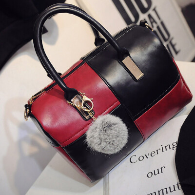 

Women leather bags 2016 new influx of Boston fashion handbags ladies large pendant handbag shoulder bag Messenger bag pillow bag