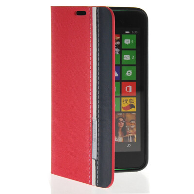 

MOONCASE Business style Leather Side Flip Wallet Card Slot Pouch Stand Back Case Cover for Nokia Lumia 630 Red