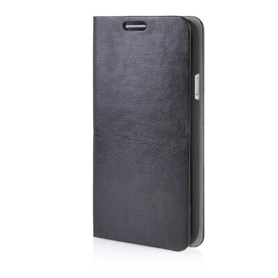 

MOONCASE Leather Side Flip Wallet Card Slot Pouch Stand Shell Back ЧЕХОЛ ДЛЯ Samsung Galaxy E5 Black