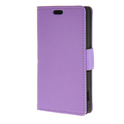 

MOONCASE Simple style Leather Wallet Flip Card Stand Back Case Cover for Sony Xperia Z4 Compact (Mini) Purple