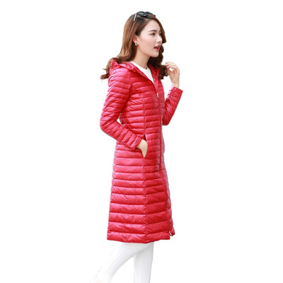 

Female 2018 Winter High Quality Slim Comfortable Soft Lightweight Warm Jackets Long Down Parka Women Winter Coat