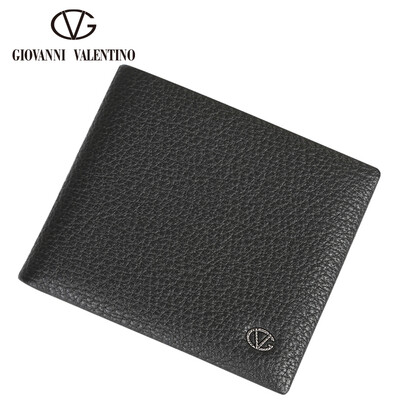 

Zhuo Fanni Valentino Mens Wallet Top Layer Leather Short Wallet Mens Cross-Clip Wallet Wallet Multifunction Business Wallet 721572310JX Black