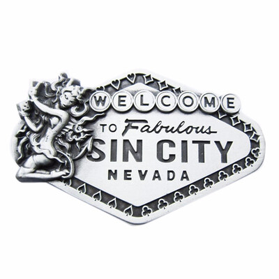 

New Vintage Nevada Sin City Sign Belt Buckle Gurtelschnalle Boucle de ceinture