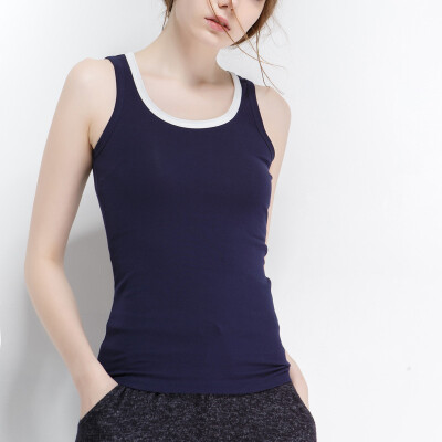 

Canvaus Summer New Women Sports Fashion Color Matching Sexy Camisole Cotton Tanks Tops