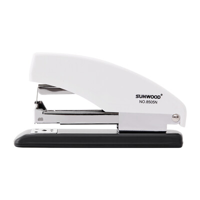 

Sanmu SUNWOOD medium-sized labor-saving stapler stapler 20 pages for 12 staples can be loaded with 50 nails white 8505N