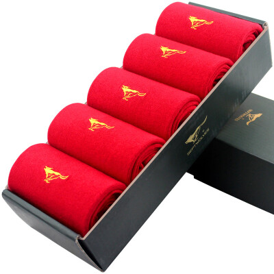 

[Jingdong supermarket] seven wolves (SEPTWOLVES) socks men socks Fortune Benming men's cotton socks 5 double-loaded red 90250