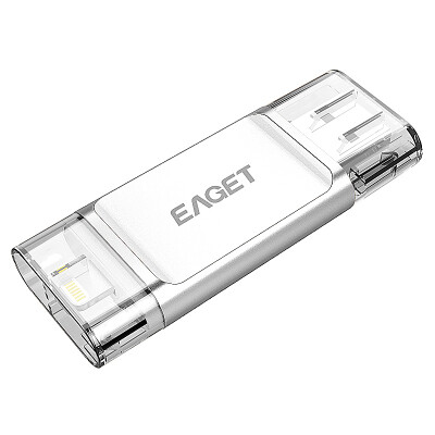 

Yi Jie (EAGET) i60 64G USB3.0 Apple официальная сертификация MFI Apple IPHONE молния двойной интерфейс Apple телефон U диск компьютер IPAD общий серебристый