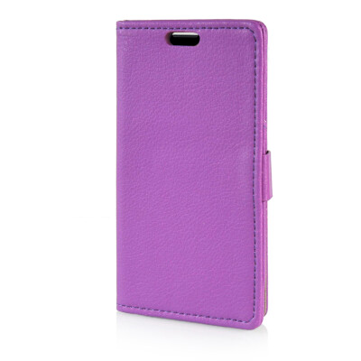 

MOONCASE Litch Skin Leather Side Flip Wallet Card Slot Pouch Stand Shell Back ЧЕХОЛ ДЛЯ LG L Bello D331 Purple