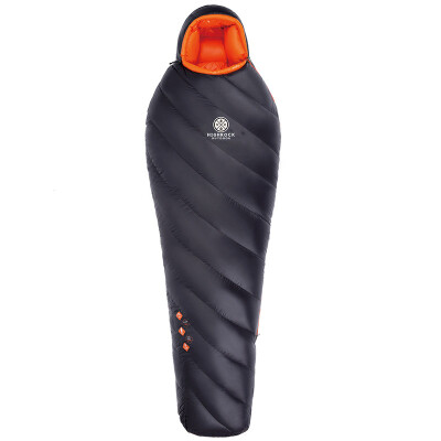 

HighRock) outdoor adult camping goose down light warm feather sleeping bag Aurora series -15 degrees left open black