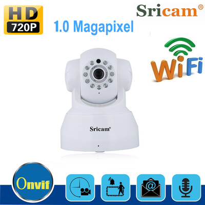 

Sricam 720P Wifi Мегапиксельная H.264 Wireless PT ONVIF CCTV безопасности IP-камера EU
