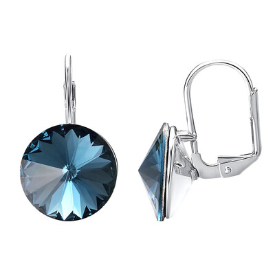

Yoursfs Round Crystals Hoop Earrings For Women Leverback Earring Wedding Party Gifts