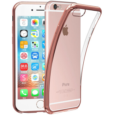 

BIAZE Apple 6 6s Plus phone case iPhone6 ​​ 6s Plus protective cover plating TPU all-inclusive anti-drop transparent soft shell JK113- rose gold