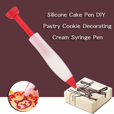 

mymei Silicone Cake Pen DIY Pastry Cookie Decorating Cream Syringe Pen Baking Tool