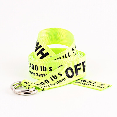 

Women Fashion And Leisure Alphabetic printing Double ring buckle Canvas belt
