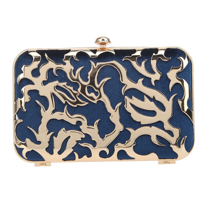 

Fawziya Velvet Metal Hollow Design Evening Handbags And Clutches for Women