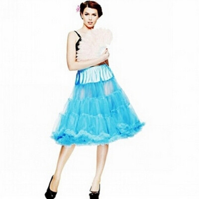 

Buebos Ninos 65cm Soft Fabric Women Pettiskirt Long Sexy Pleated Chiffon Petticoat Rockabilly skirt Tulle Tutu Lady Pettiskirt