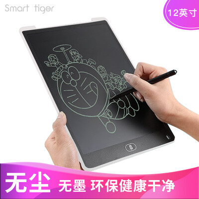 

Smart Tiger Childrens LCD Tablet Painting Graffiti Drawing Blackboard Light Board Writing Board Electronic Board Environmental Draft Paper 12 Inch White