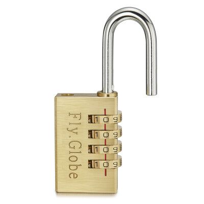 

Fly ball Globe password copper padlock trolley case backpack lock four-digit password lock FQ-300