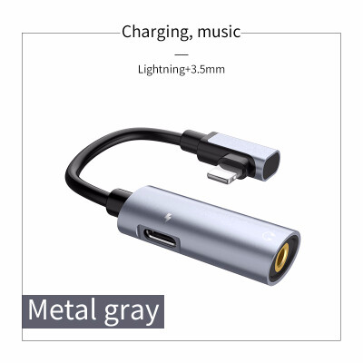 

HOCO Audio Cable for Apple plug 2 in 1 Fast Charging 35mm Audio Converter Adapter for iPhone X 7 8 Plus Headphone Support MIC