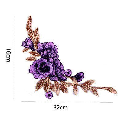 

Sunbling Big Flower Patch Clothing Embroidery Applique For Wedding Dress Lace Multilayer Flower DIY Handmade