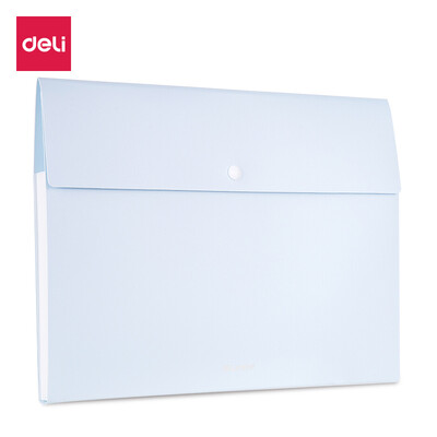 

Deli deli music series 8 grid A4 snap file package information package organ bag student paper storage bag sky blue 72456