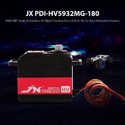 

JX PDI-HV5932MG-180 32KG 180° Angle Metal Gear HV Digital Coreless Servo for RC Car Helicopter Airplane