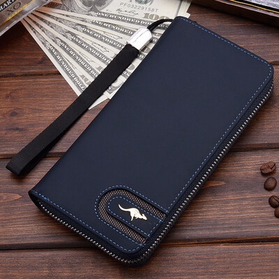 

Mens zipper wallet business leisure retro multi card handbag youth personality handbag man