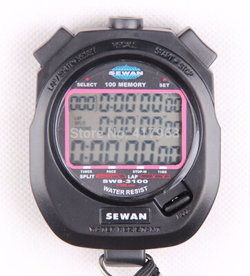 

SEWEAN Stopwatch SW8-3100 Digital Chronograph 1100 second Sports stop watch Counter timer 3 row 100 memories Lap split