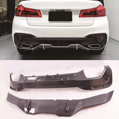 

P Style Carbon fiber Rear Bumper Lip Diffuser 1Set Fit For BMW 5-Series G30 G38