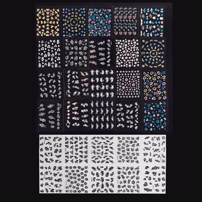 

230 Sheet 3D Floral Design Mixcolor Nail Art Stickers Decals Accessory L2I8