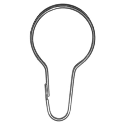 

UpperX Lot of 100 iron Shower Curtain Hooks Rings Pear Clips - Free Shipping