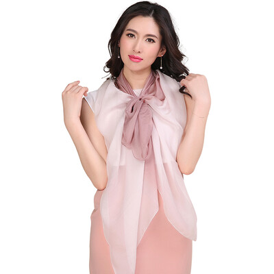 

Shanghai Stories STORY Of SHANGHAI lotus root powder gradient silk scarves women silk silk shawl scarf