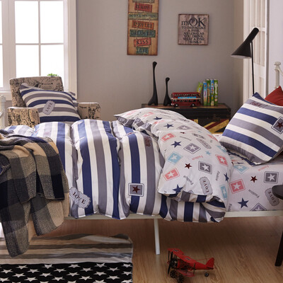

HONGRUI cotton bed set (duvet cover/fitted sheet/pillow case) 1.2/1.35m bed
