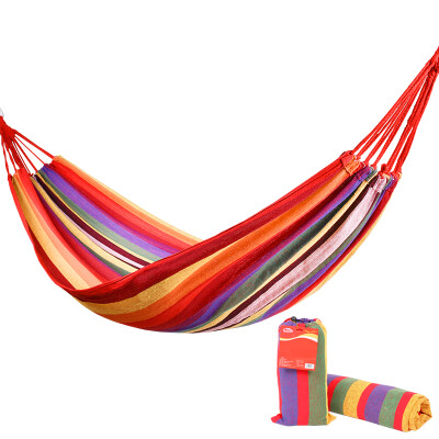 

SunCoJia thicken wide canvas color hammock outdoor camping swings