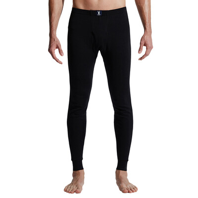 

Playboy PLAYBOY Mens Comfortable Elastic Cotton Pants Mens Dark Root Foundation Warm Pants Mens Underwear Single Pants Mens Dark Gray XXL