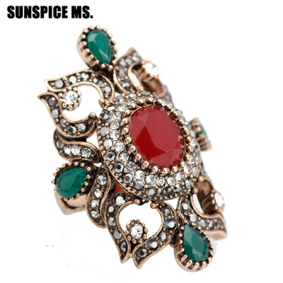 

Vintage Indian Jewelry Boho Rings For Women Antique Gold Color Bohemia Ethnic Wedding Ring Turkish Anillos Mujer 2018 Wholesale