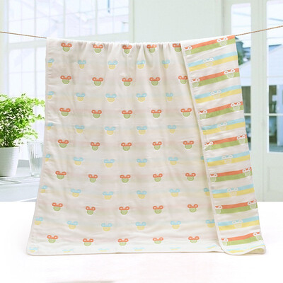 

80 Cotton Knitted Gauze Jacquard Children Covered by Super Soft&Cute Square Baby Children Quilt Towel