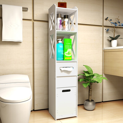 

Bingyou bathroom side cabinet waterproof storage paper toilet side cabinet locker quilted toilet finishing rack 1202025cm