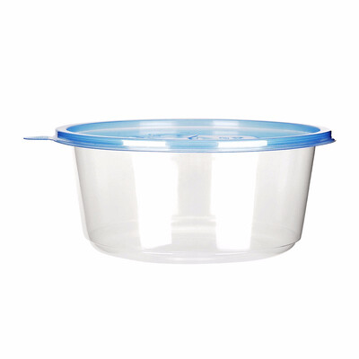 

OTOR Salad Bowl with Lid Take Away Food Container Clear Plastic Bowl Box for Fast Food Bento Microwaveable 180mm 100pcs