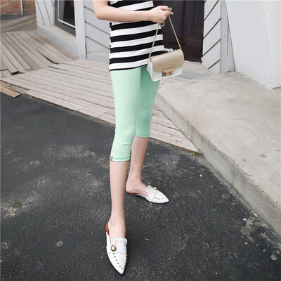 

breathable slim body slim feet Korean style fashionable&pure color Seven-part pants underpants
