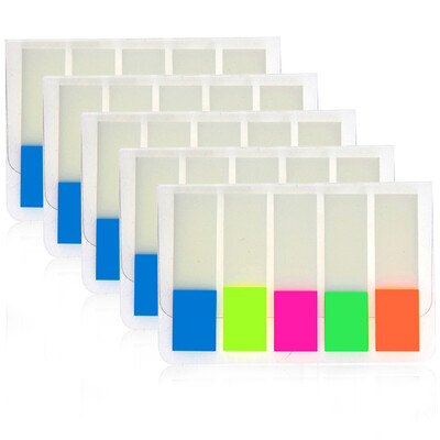 

Comix D7013EC Fluorescent Indication Labels Straps Convenience Stickers 5 pcs 44x12mm 20 pages 5 color