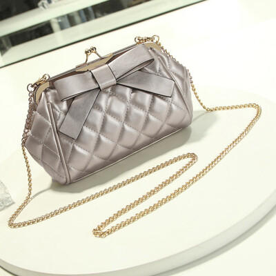

Handbags 2016 new bow Korean wave packet shoulder fashion small fragrant wind woolen chain Messenger Bag