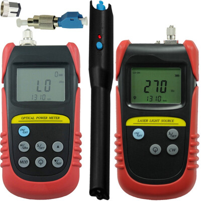 

-70dB to 6dB Optical Power Meter 1310nm1550nm Optical laser light source 5mw fiber visual fault locator FC to LC adapter