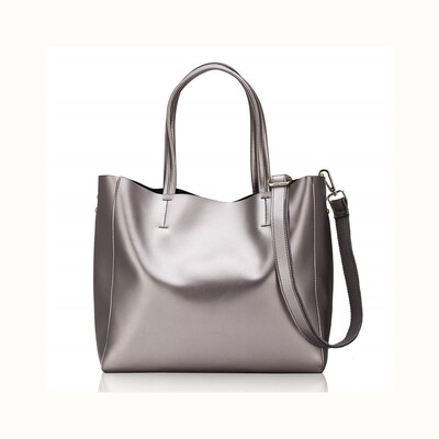 

Casual Shoulder Tote Crossbody with A Large Capacity MADE OF Soft Pearl Leather Leather